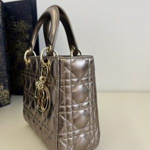 Replica Lady Dior Golden Metallic ABC - high-accuracy replica luxury purse