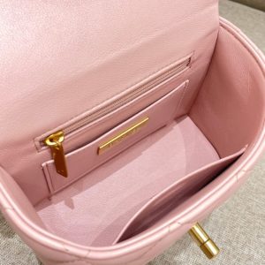 Replica CHANEL Tweed Handle Crush Small Pink - high-quality designer bag clone