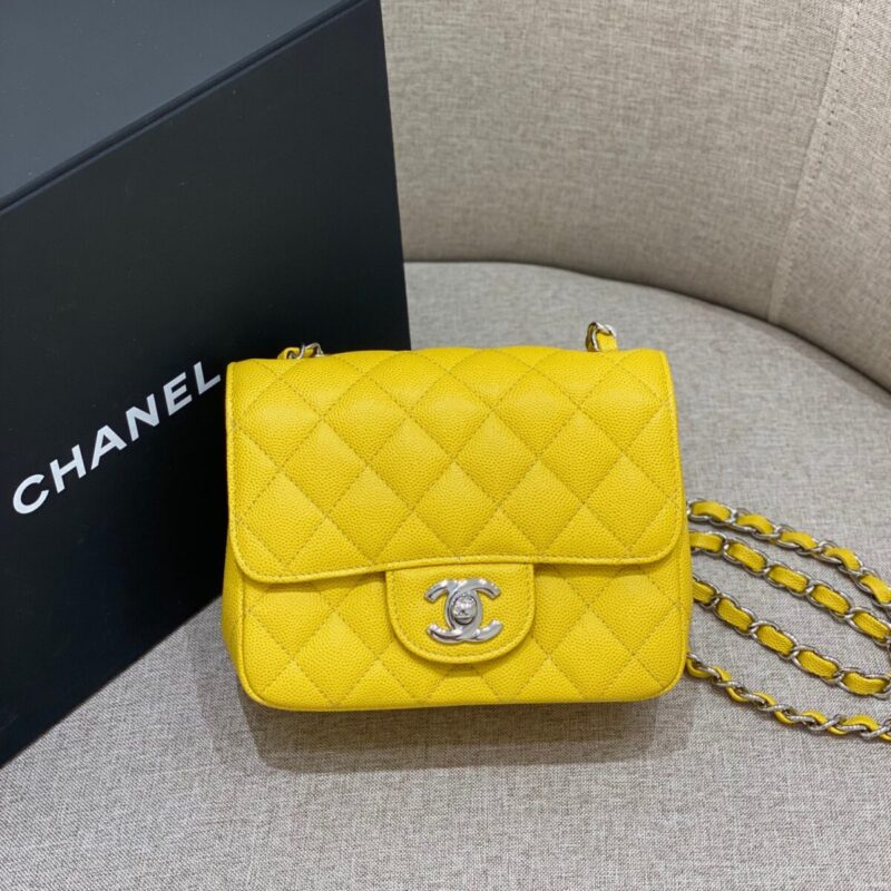 Replica CHANEL Classic Flap 17cm Bright Yellow - high-end fake designer purse