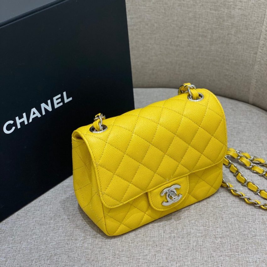 Replica CHANEL Classic Flap 17cm Bright Yellow - top-rated replica designer bag