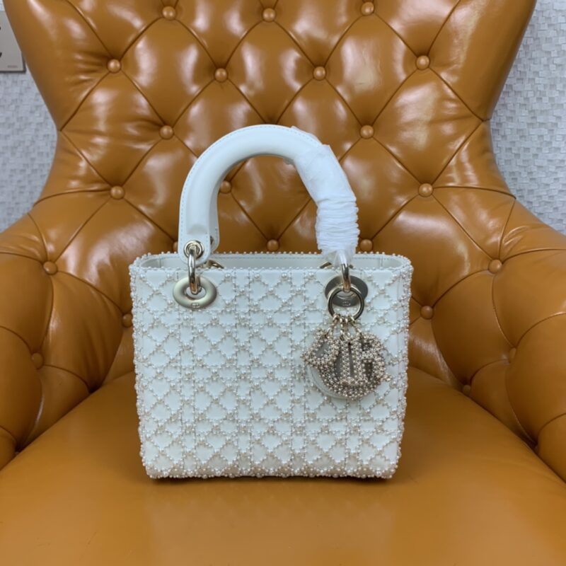Replica Lady Dior White Pearl - premium 1:1 fake handbag model