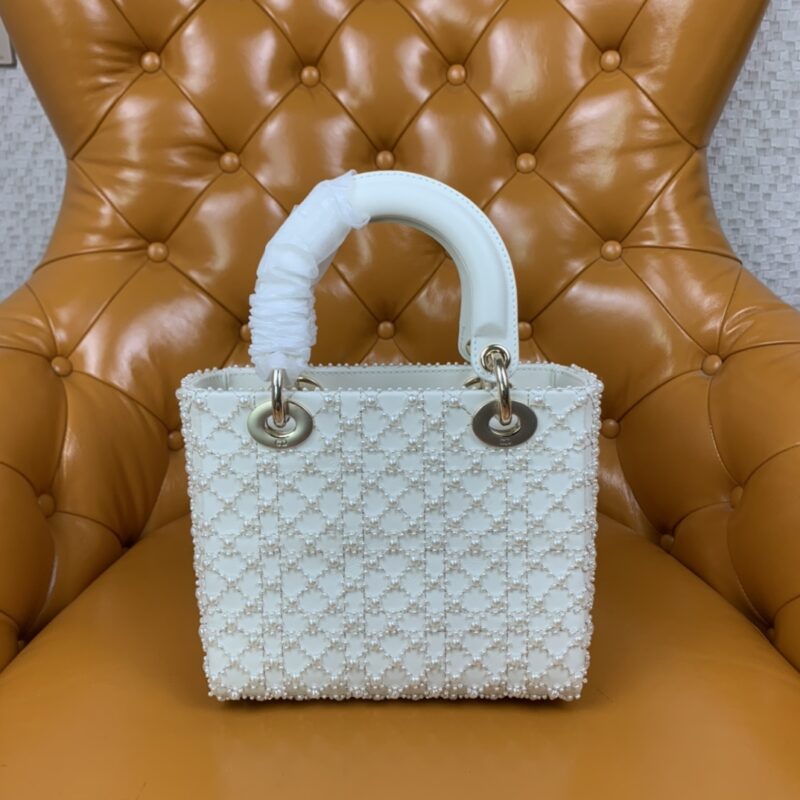 Replica Lady Dior White Pearl - high-end fake designer purse