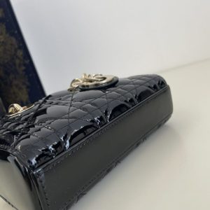 Replica Dior Lady D-Joy Mini Bag Black Patent - elite superclone designer purse