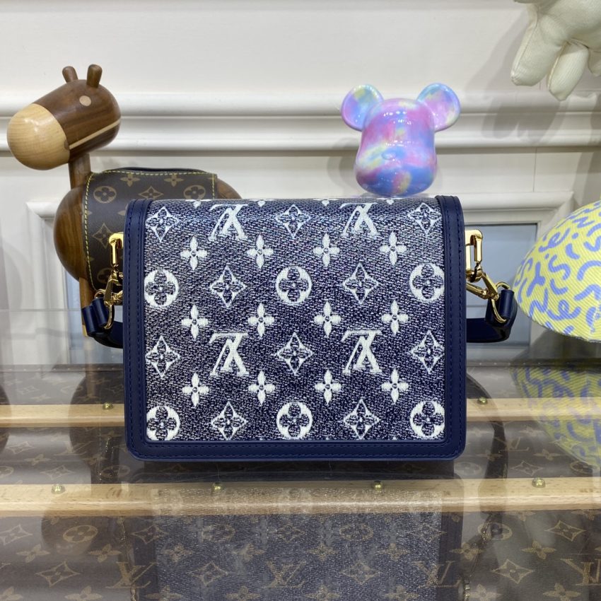 Replica Louis Vuitton Dauphine Mini Blue - 1:1 designer replica handbag