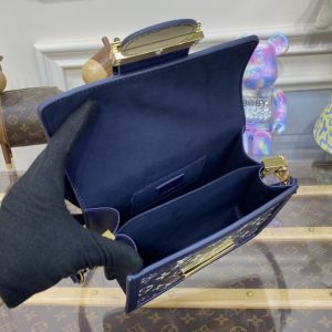 Replica Louis Vuitton Dauphine Mini Blue - near-authentic luxury replica handbag