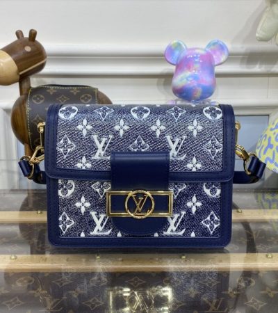 Replica Louis Vuitton Dauphine Mini Blue - high-accuracy replica luxury purse