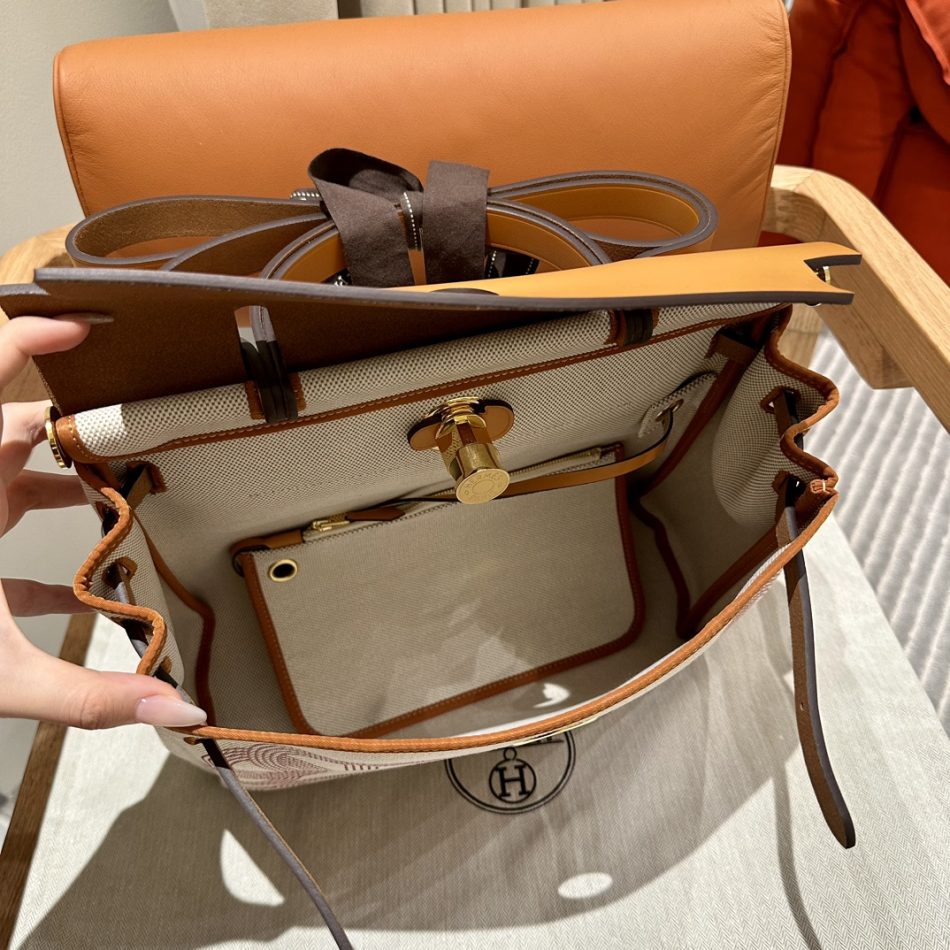 Replica Hermes Herbag 31cm Circuit Orange - best-selling designer handbag dupe