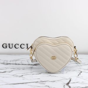 Replica Gucci Interlocking G Mini Heart White - realistic designer-inspired fake bag