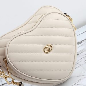 Replica Gucci Interlocking G Mini Heart White - high-end fake designer purse
