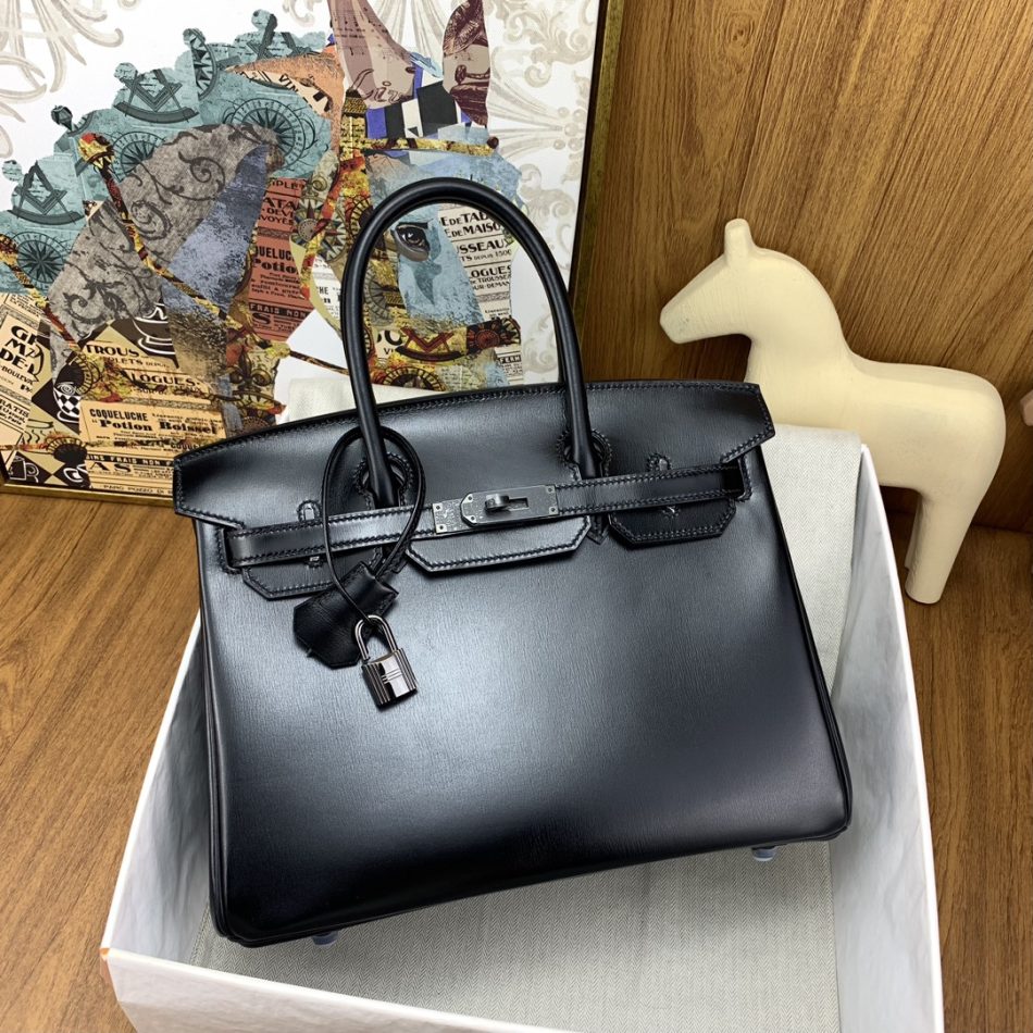 Replica Hermes Birkin Royal Box Black - premium 1:1 fake handbag model