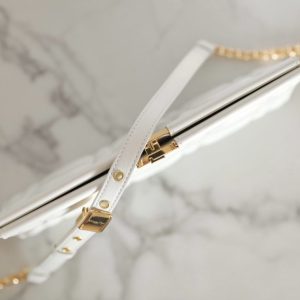 Replica Dior Miss Caro Noire Clutch White - near-authentic luxury replica handbag