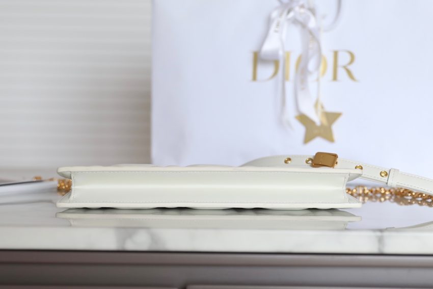 Replica Dior Miss Caro Noire Clutch White - top-rated replica designer bag