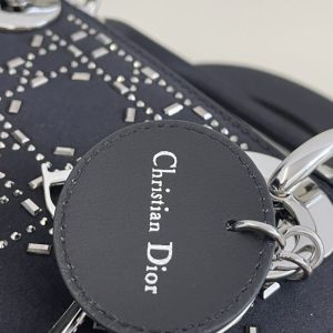 Replica Lady Dior Mini Satin Black - ultra-realistic fake designer tote