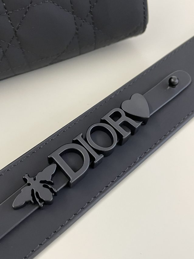 Replica Lady Dior Matte Black ABC - ultra-realistic fake designer tote