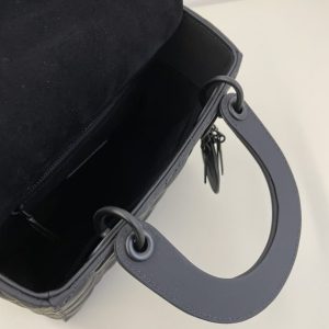 Replica Lady Dior Matte Black ABC - top-rated replica designer bag