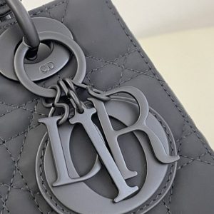 Replica Lady Dior Matte Black ABC - high-quality designer bag clone