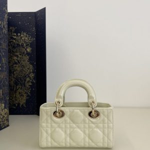 Replica Dior Lady D-Joy Mini Bag White Patent - best-selling designer handbag dupe