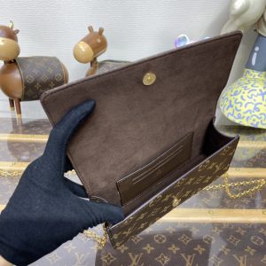 Replica Louis Vuitton Wallet On Chain Lily Brown - premium-grade designer purse dupe