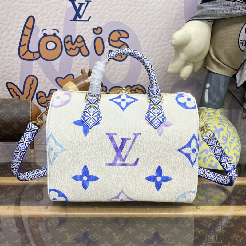 Replica Louis Vuitton Speedy Bandouliere 25 Blue - best quality luxury bag dupe