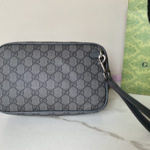 Replica Gucci Ophidia GG Clutch Grey - top-tier luxury replica shoulder bag