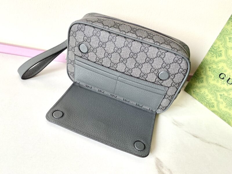 Replica Gucci Ophidia GG Clutch Grey - ultra-realistic fake designer tote