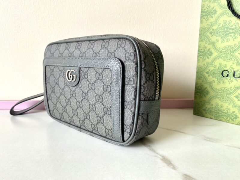 Replica Gucci Ophidia GG Clutch Grey - ultra-realistic fake designer tote