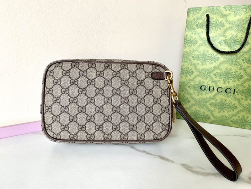 Replica Gucci Ophidia GG Clutch Beige - premium 1:1 fake handbag model
