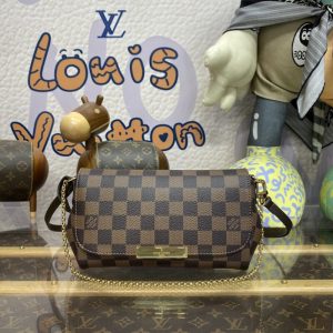 Replica Louis Vuitton Favorite Brown Grid - ultra-realistic fake designer tote