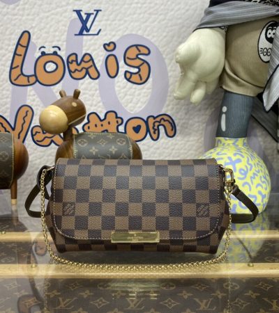 Replica Louis Vuitton Favorite Brown Grid - ultra-realistic fake designer tote