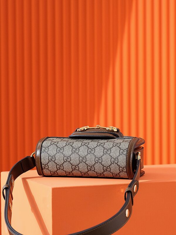 Replica Gucci Horsebit 1995 Semi-circular Canvas - high-quality designer bag clone