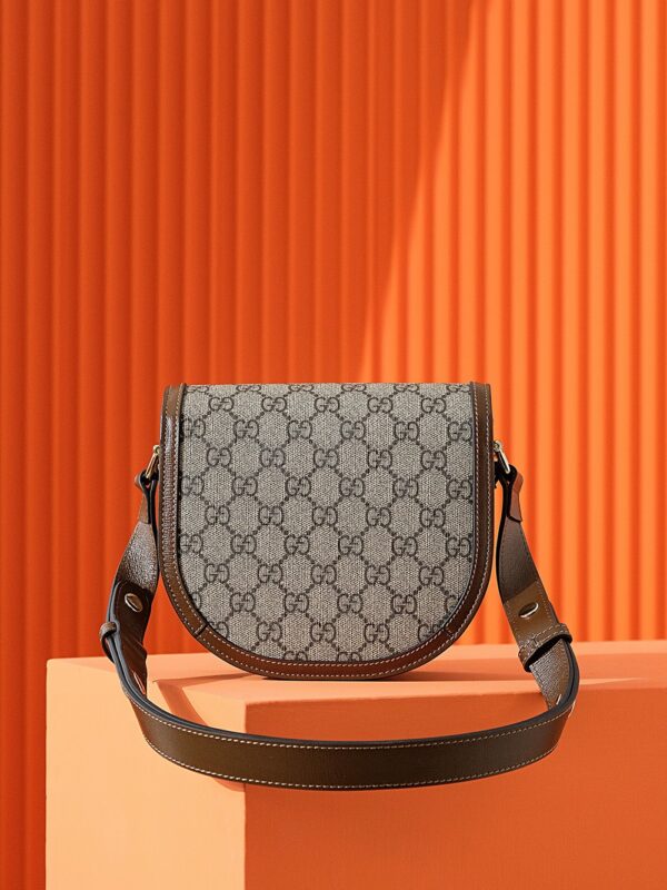 Replica Gucci Horsebit 1995 Semi-circular Canvas - premium 1:1 fake handbag model