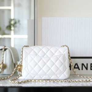 Replica CHANEL CF 20 cm Golden Ball White - elite superclone designer purse