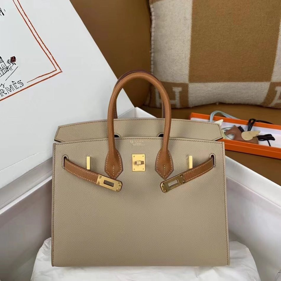 Replica Hermes Birkin Trench Brown Frosted - top-tier luxury replica shoulder bag