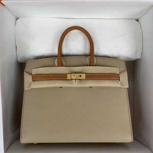Replica Hermes Birkin Trench Brown Frosted - near-authentic luxury replica handbag