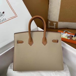 Replica Hermes Birkin Trench Brown Frosted - high-end fake designer purse