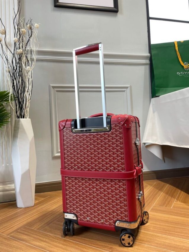 Replica Goyard Bourget Travel Suitcase Red - authentic-look luxury purse replica