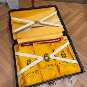 Replica Goyard Bourget Travel Suitcase Red - near-authentic luxury replica handbag