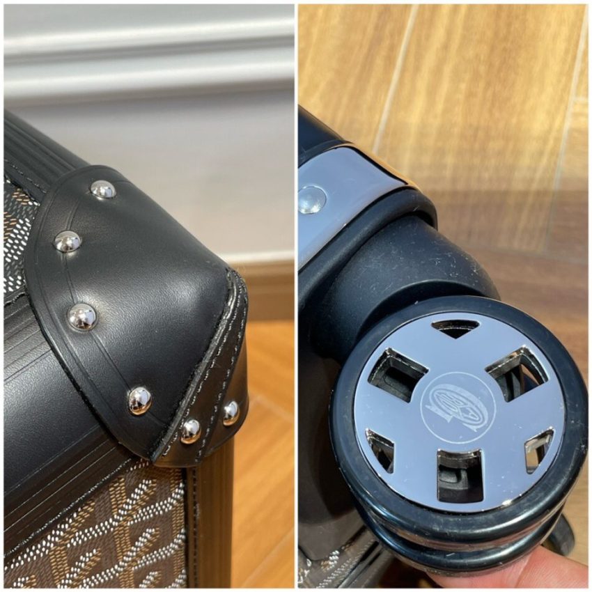 Replica Goyard Bourget Travel Suitcase Black - top-tier luxury replica shoulder bag