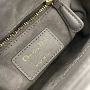 Replica Lady Dior Mini Satin Grey - near-authentic luxury replica handbag