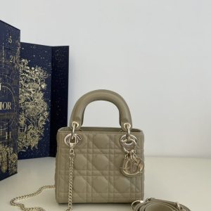 Replica Lady Dior Mini Beige - 1:1 designer replica handbag