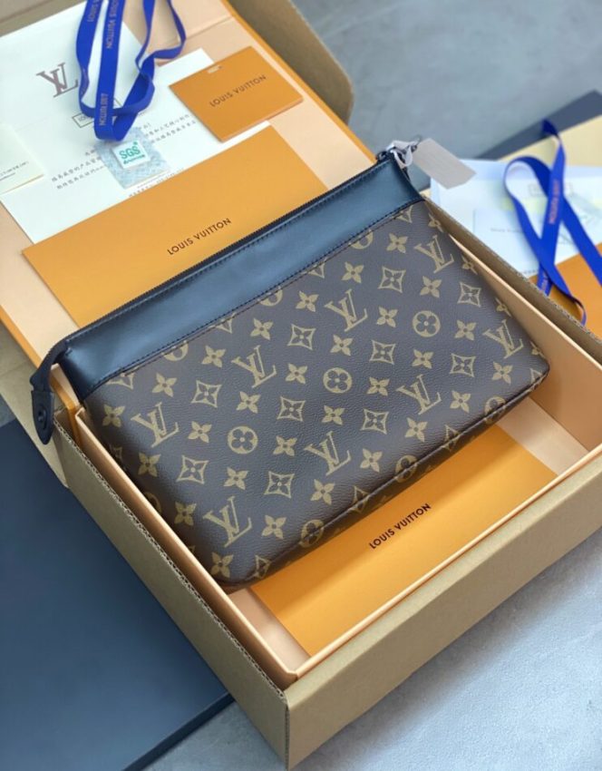 Replica Louis Vuitton Pochette Voyage Souple Brown - high-end fake designer purse