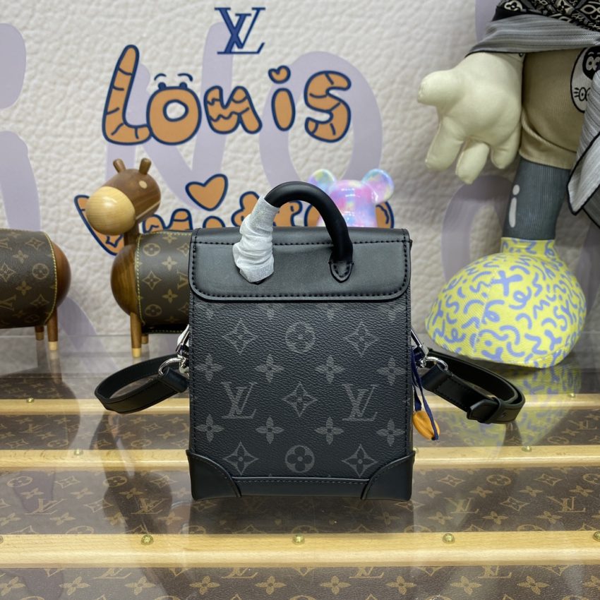 Replica Louis Vuitton Nano Steamer Black Canvas - high-end fake designer purse