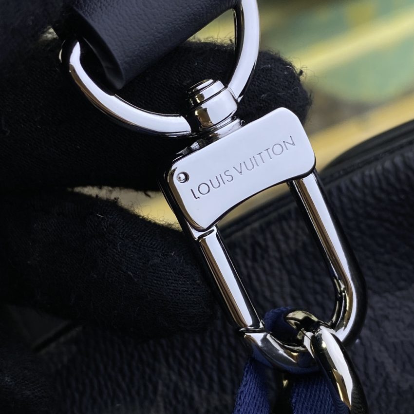 Replica Louis Vuitton Nano Steamer Black Canvas - authentic-look luxury purse replica