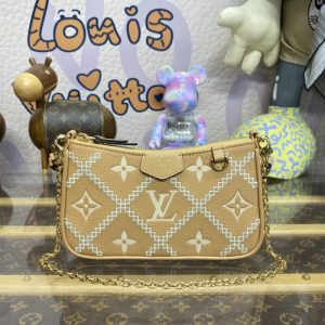 Replica Louis Vuitton Easy Pouch Apricot - realistic designer-inspired fake bag