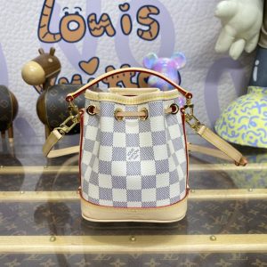 Replica Louis Vuitton Nano Noe White Grid - high-accuracy replica luxury purse
