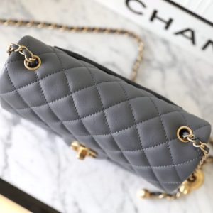 Replica CHANEL CF 20cm Golden Ball Grey - best quality luxury bag dupe