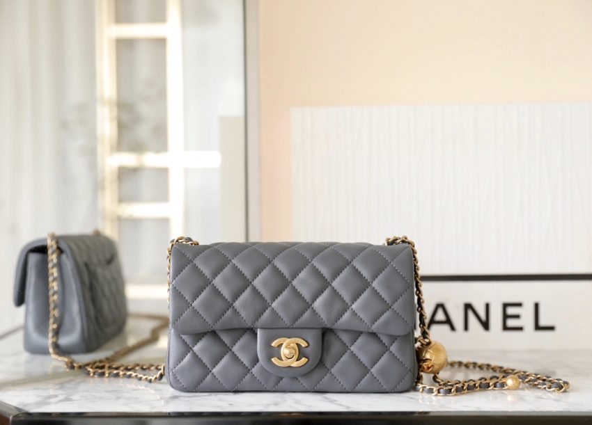 Replica CHANEL CF 20cm Golden Ball Grey - 1:1 designer replica handbag