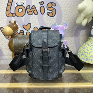 Replica Louis Vuitton Nano Christopher Backpack Black - best quality luxury bag dupe