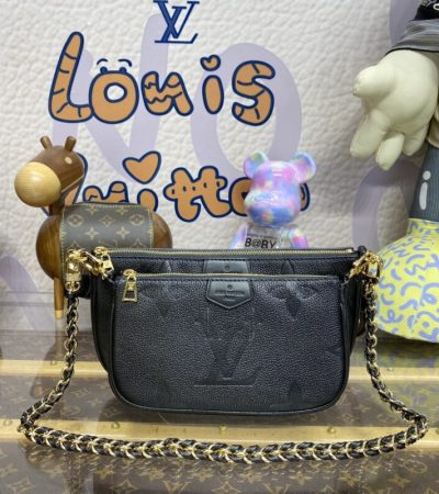 Replica Louis Vuitton Multi Pochette Accessoires Black - high-quality designer bag clone
