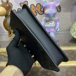 Replica Louis Vuitton Wallet On Chain Metis Black - elite superclone designer purse